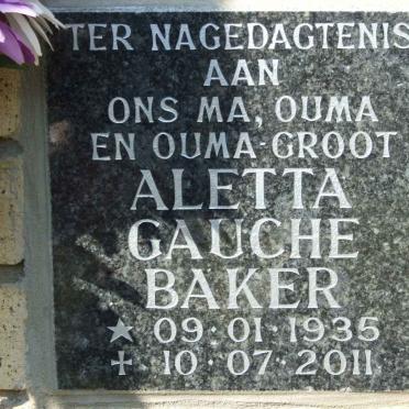 BAKER Aletta Gauche 1935-2011