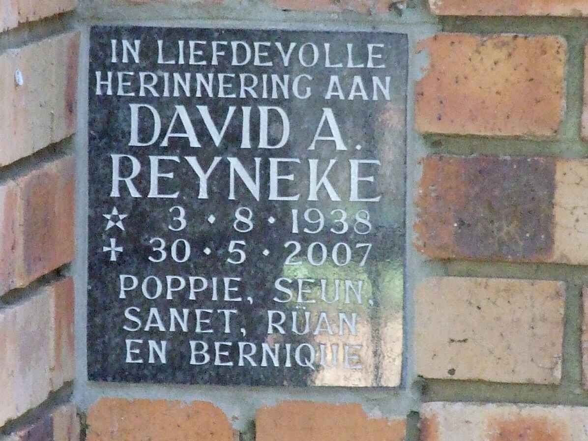 REYNEKE David A. 1938-2007
