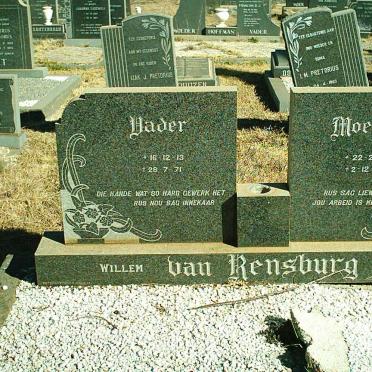 RENSBURG Willem, van 1913-1971 &amp; Anna Catherina 1915-1996