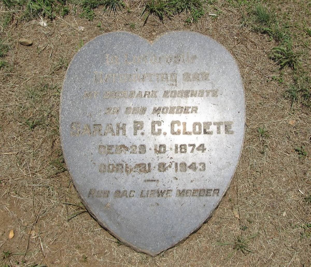 CLOETE Sarah P.C. 1874-1943