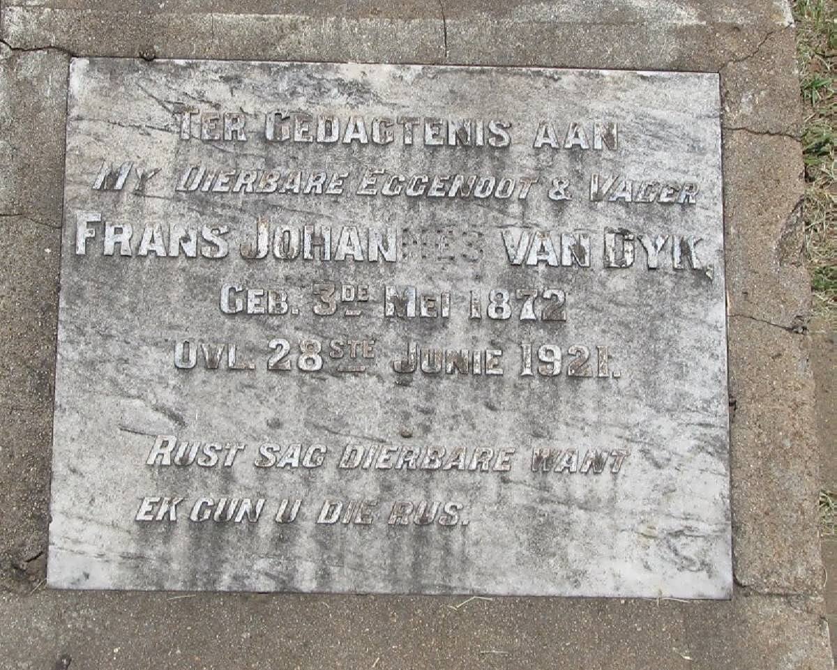 DYK Frans Johannes, van 1872-1921