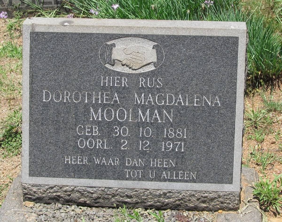MOOLMAN Dorothea Magdalena 1881-1971