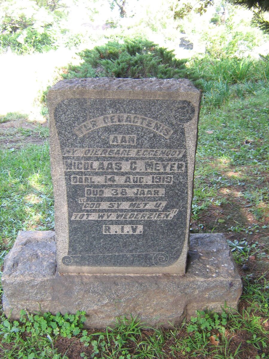 MEYER Nicolaas C. -1919