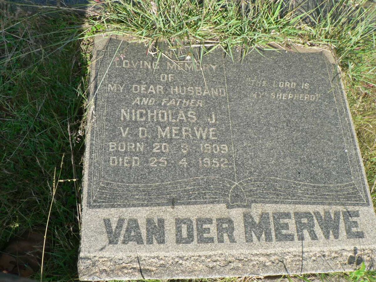 MERWE Nicholas J., van der 1909-1952