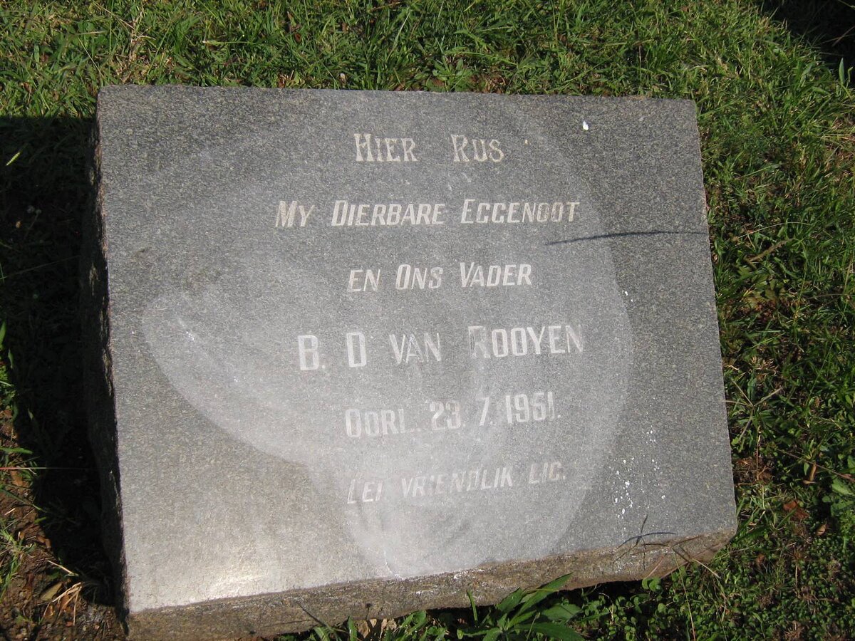 ROOYEN B.D., van -1951