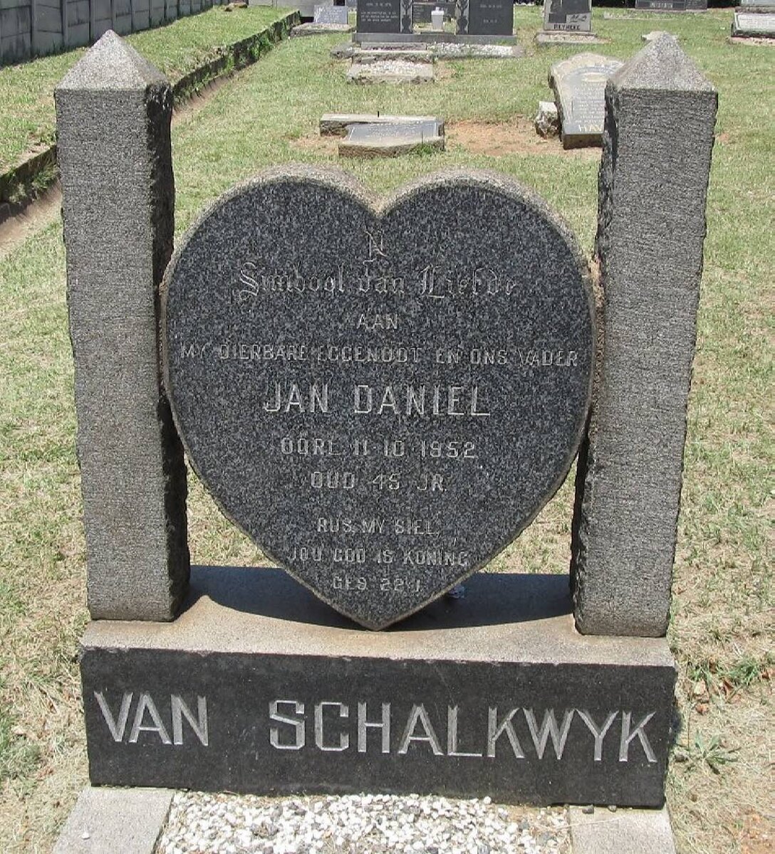 SCHALKWYK Jan Daniel, van -1952