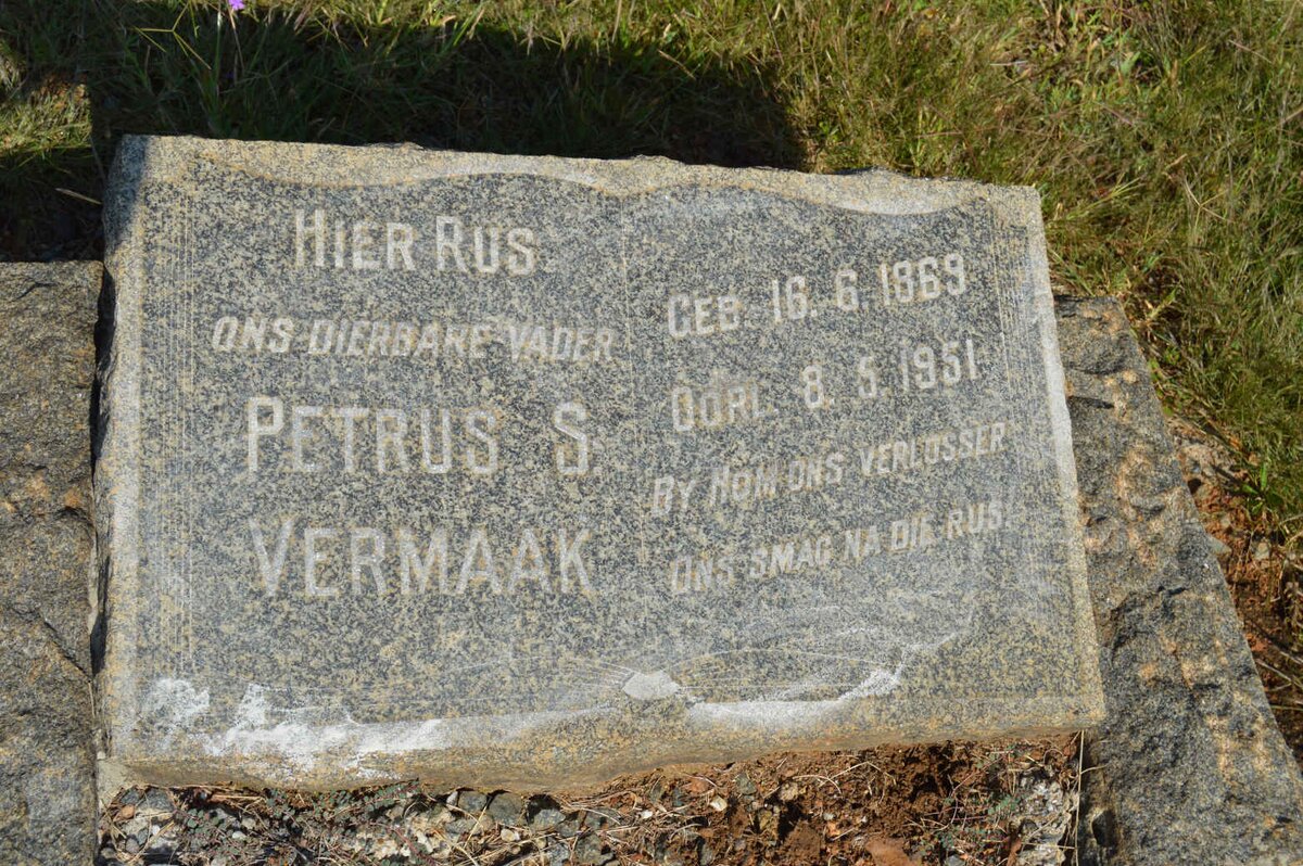 VERMAAK Petrus S. 1869-1951
