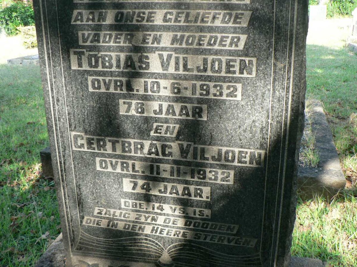 VILJOEN Tobias -1932 &amp; Gertbrag -1932