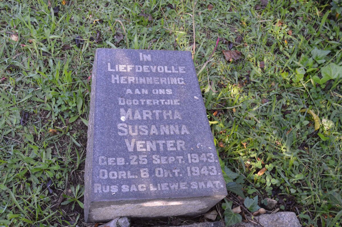 VENTER Martha Susanna 1943-1943