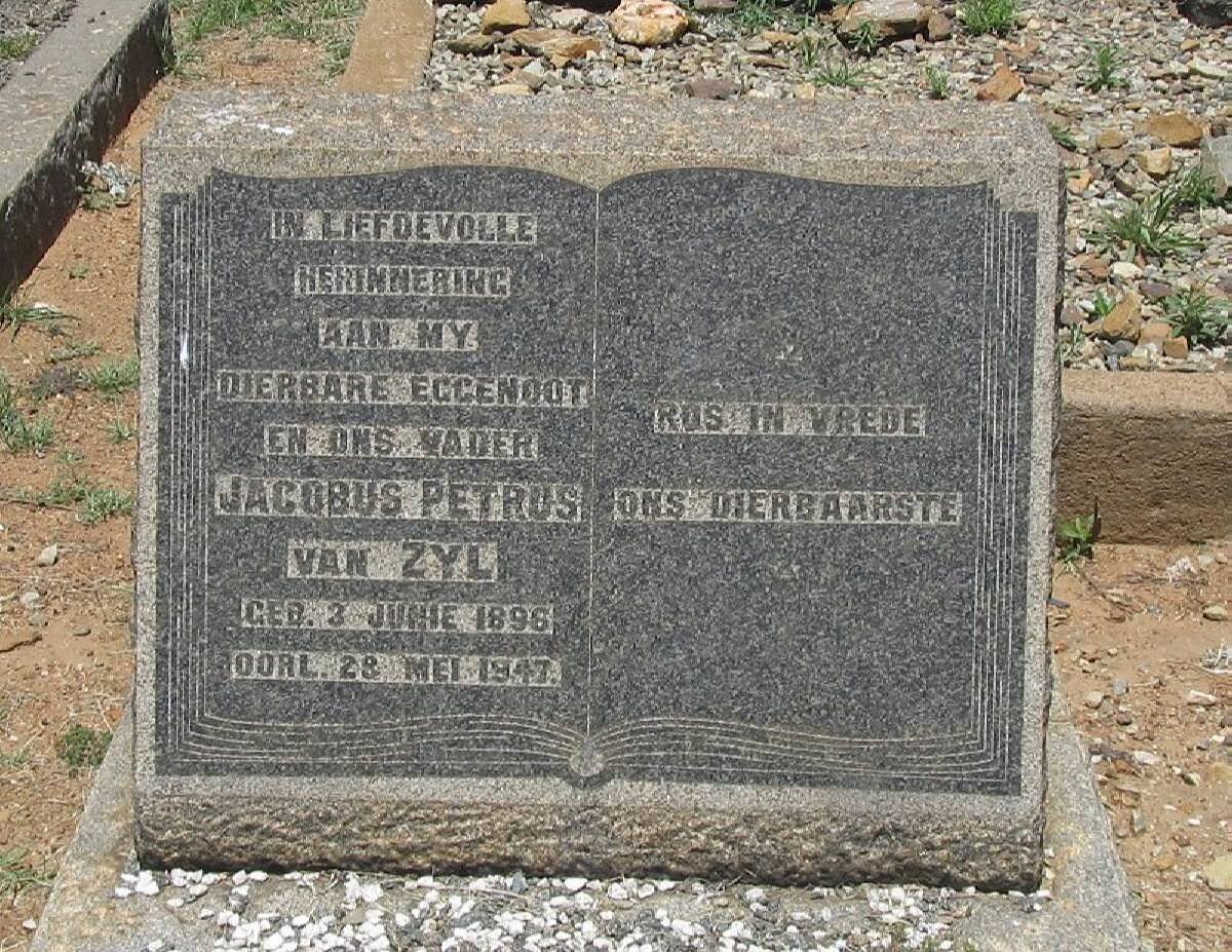 ZYL Jacobus Petrus, van 1896-1947