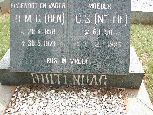 BUITENDAG B.M.G. 1898-1971 &amp; C.S. 1911-1985