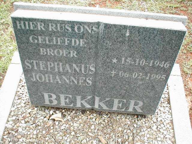 BEKKER Stephanus Johannes 1946-1995