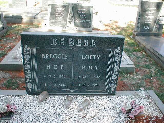 BEER H.C.F., de 1930-1985 &amp; P.D.T. 1922-1993