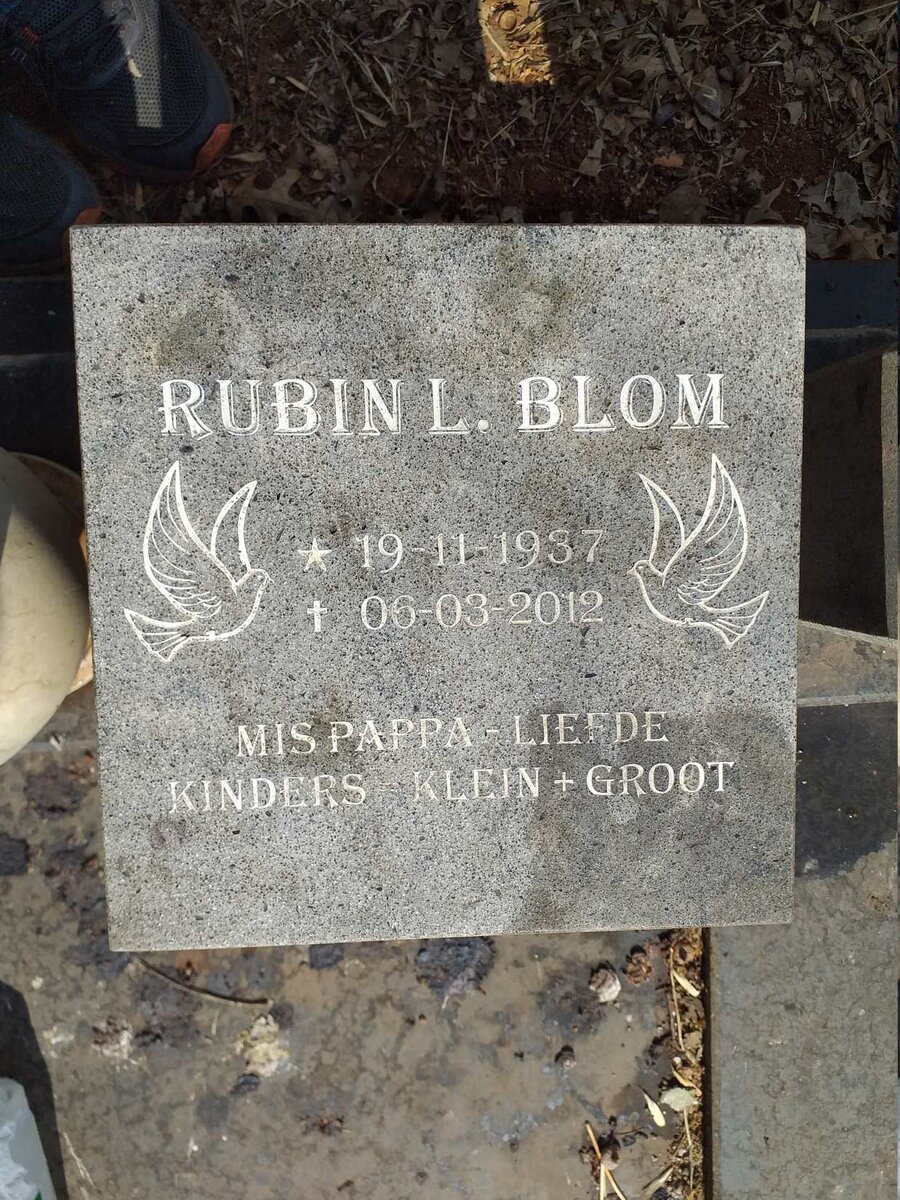 BLOM Rubin L. 1937-2012