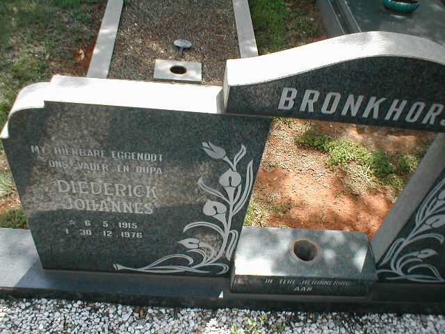 BRONKHORST Diederick Johannes 1915-1976