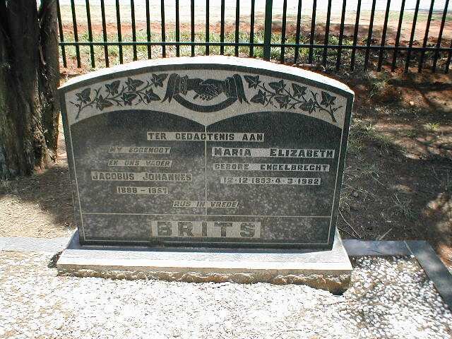 BRITS Jacobus Johannes 1888-1957 &amp; Maria Elizabeth ENGELBRECHT 1893-1982