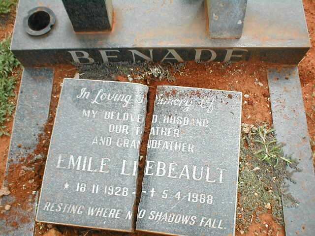 BENADE Emile Liebeault 1928-1988