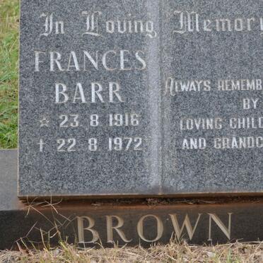 BROWN Frances Barr 1916-1972