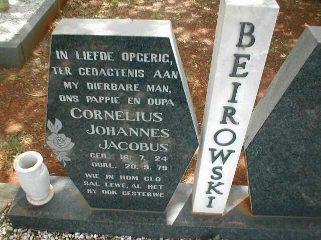 BEIROWSKI Cornelius Johannes Jacobus 1924-1979