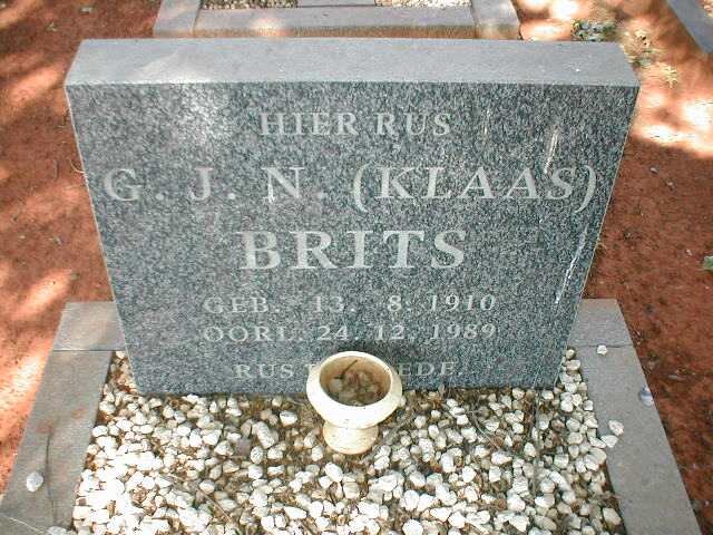 BRITS G.J.N. 1910-1989