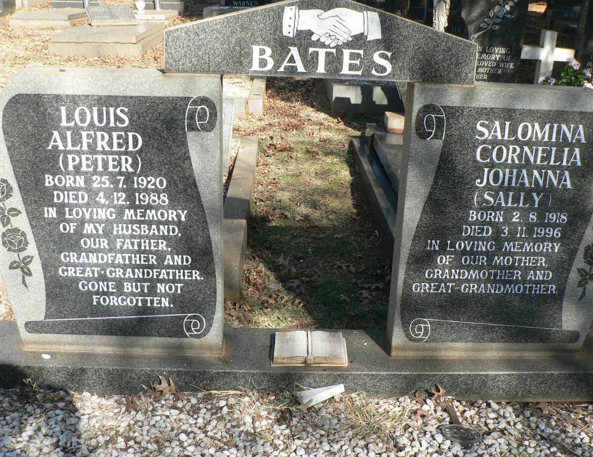 BATES Louis Alfred 1920-1988 &amp; Salomina Cornelia Johanna 1918-1996