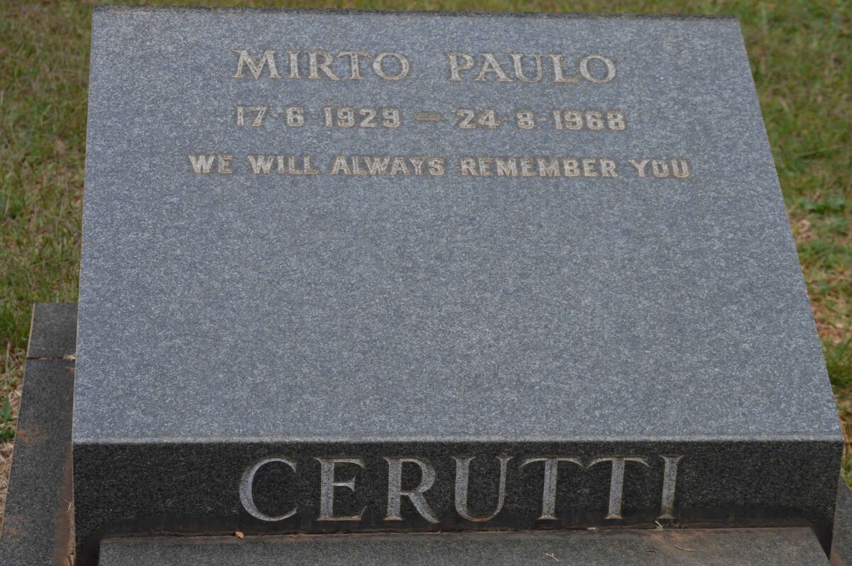 CERUTTI Mirto Paulo 1929-1968
