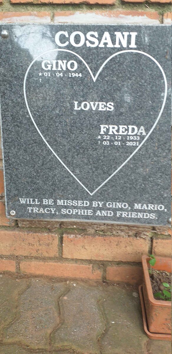 COSANI Gino 1944- & Freda 1933-2021