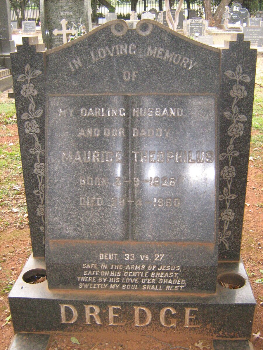 DREDGE Maurice Theophilus 1926-1960