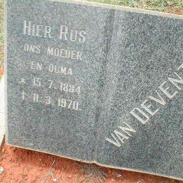 DEVENTER, van 1884-1970