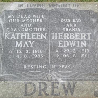 DREW Herbert Edwin 1919-1991 &amp; Kathleen May 1918-1985