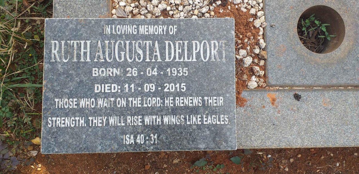 DELPORT Ruth Augusta 1935-2015