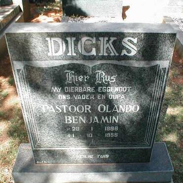 DICKS Olando Benjamin 1896-1955