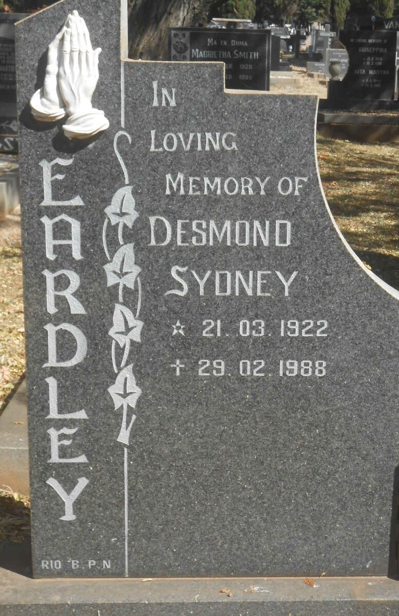 EARDLEY Desmond Sydney 1922-1988
