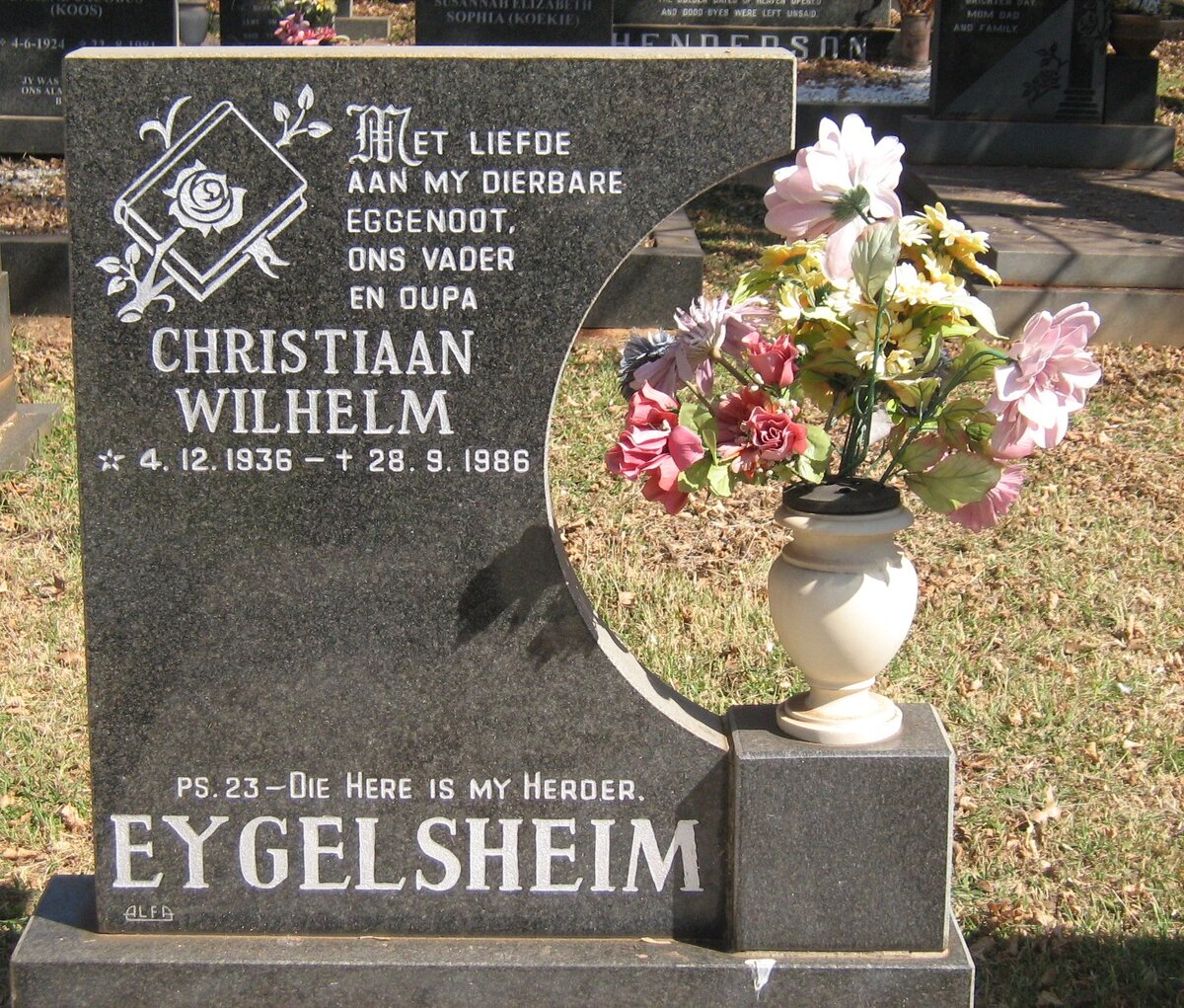 EYGELSHEIM Christiaan Wilhelm 1936-1986