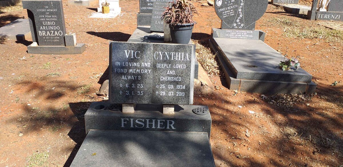 FISHER Vic 1925-1995 & Cynthia 1934-2019