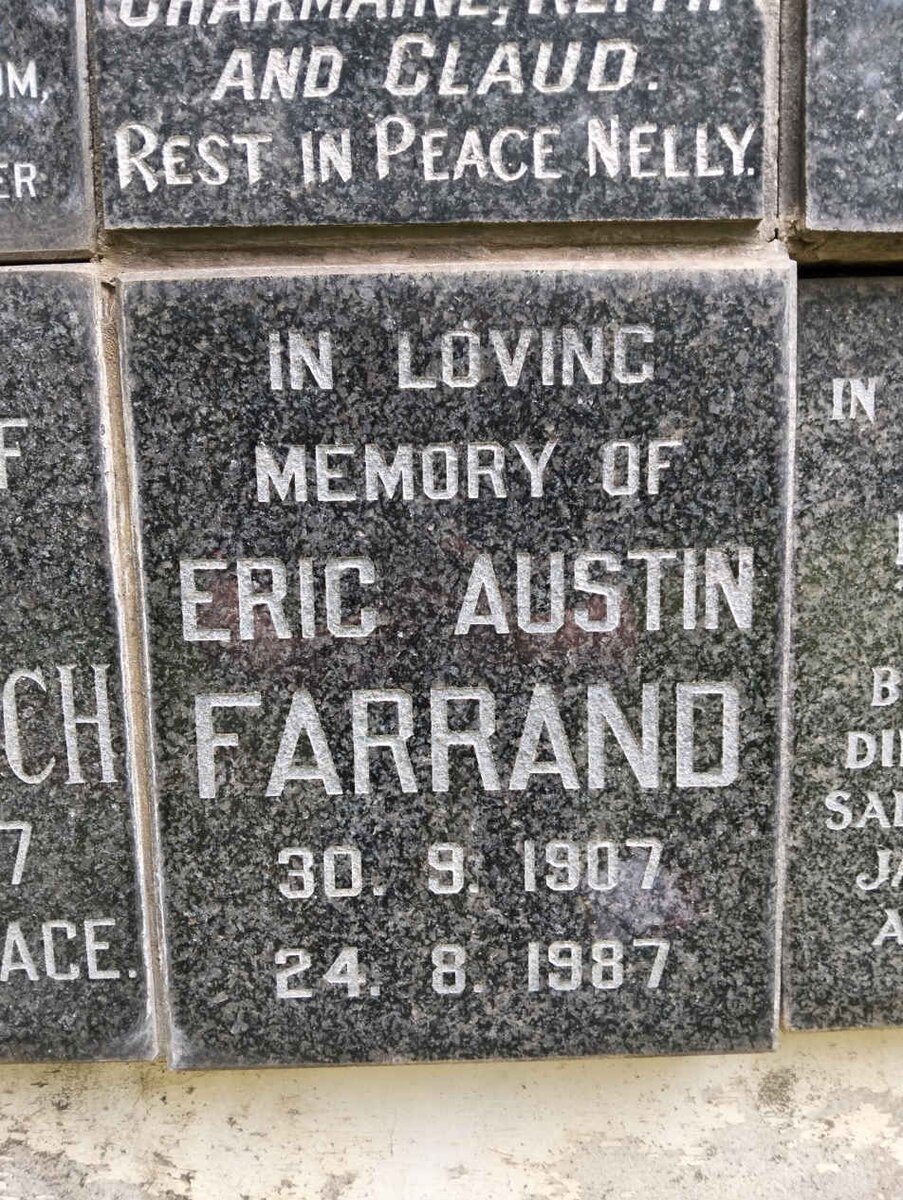 FARRAND Eric Austin 1907-1987