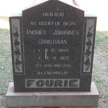 FOURIE Andries Johannes Christiaan 1943-1971
