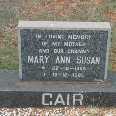 GAIR Mary Ann Susan 1904-1985