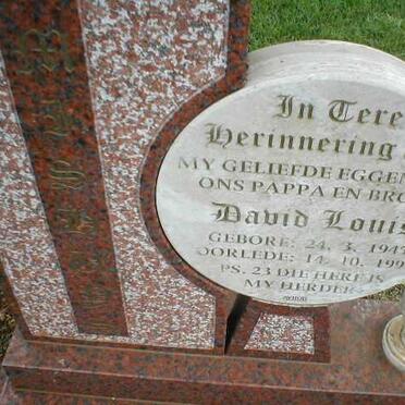 GERMISHUYS David Louis 1945-1995