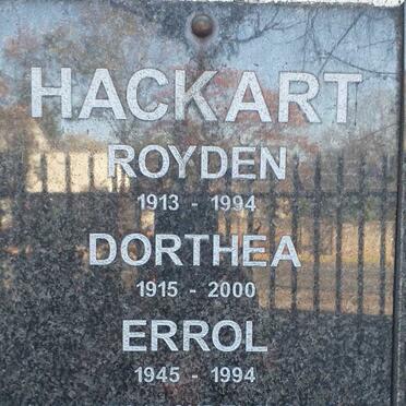 HACKART Royden 1913-1994 :: HACKART Dorthea 1915-2000 :: HACKART Errol 1945-1994