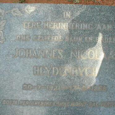 HEYDENRYCH Johannes Nicolaas 1931-1959