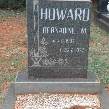 HOWARD Bernadine M. 1907-1977