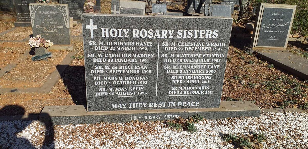 1. Holy Rosary Sisters - see name list