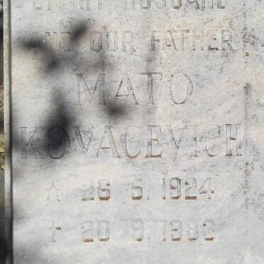 KOVACEVICH Mato 1924-1983