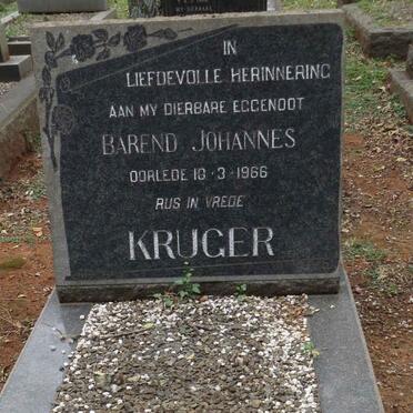 KRUGER Barend Johannes -1966