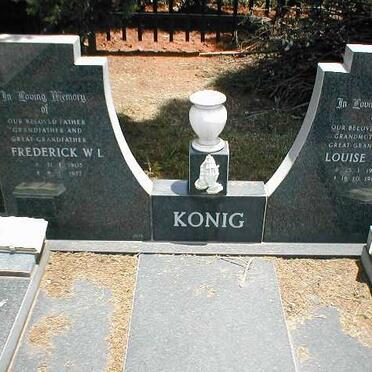 KONIG Frederick W.L. 1905-1977 &amp; Louise M.A. 1906-1984