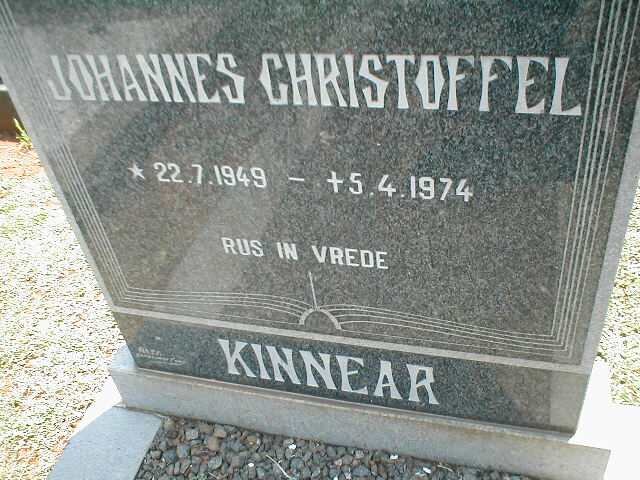KINNEAR Johannes Christoffel 1949-1974