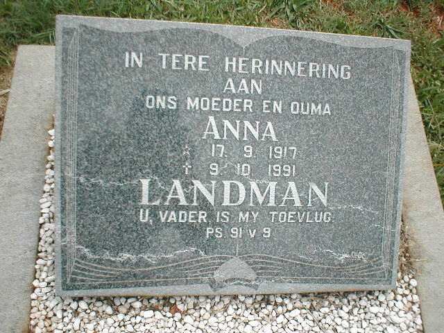 LANDMAN Anna 1917-1991