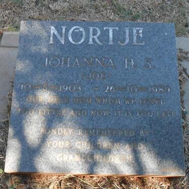 NORTJE Johanna H.S. 1903-1989