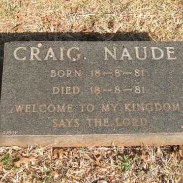 NAUDE Craig 1981-1981